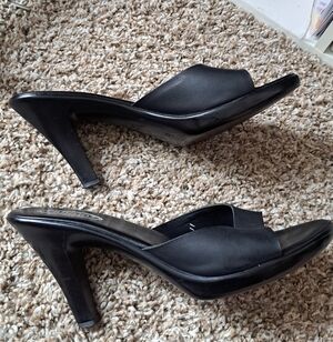 Callisto Of California Y2K Black Sandal Heels Size 41/10